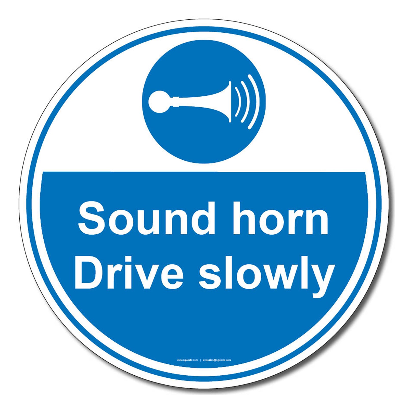 Sound Horn Drive Slowly Floor Safety Sign | SG World
