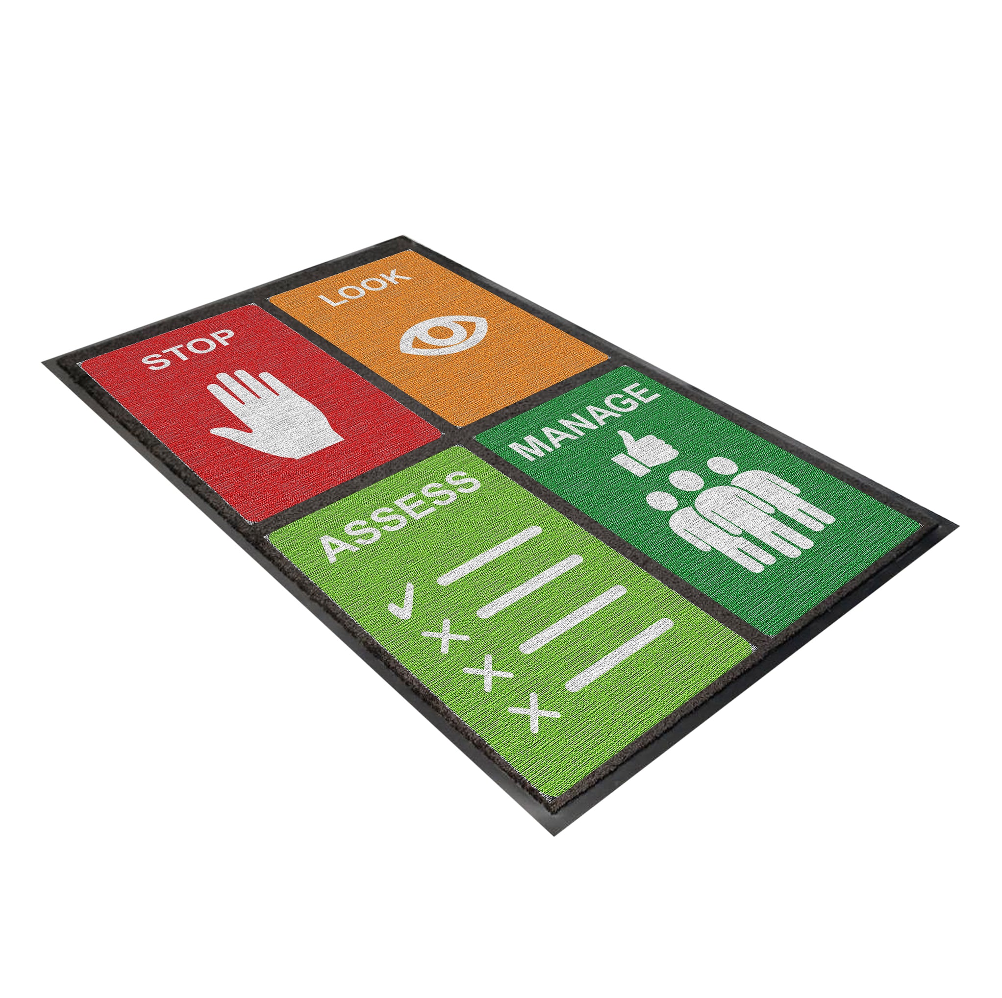 Stop Look Assess Manage SLAM Safety Mat 850mm x | SG World | SG World