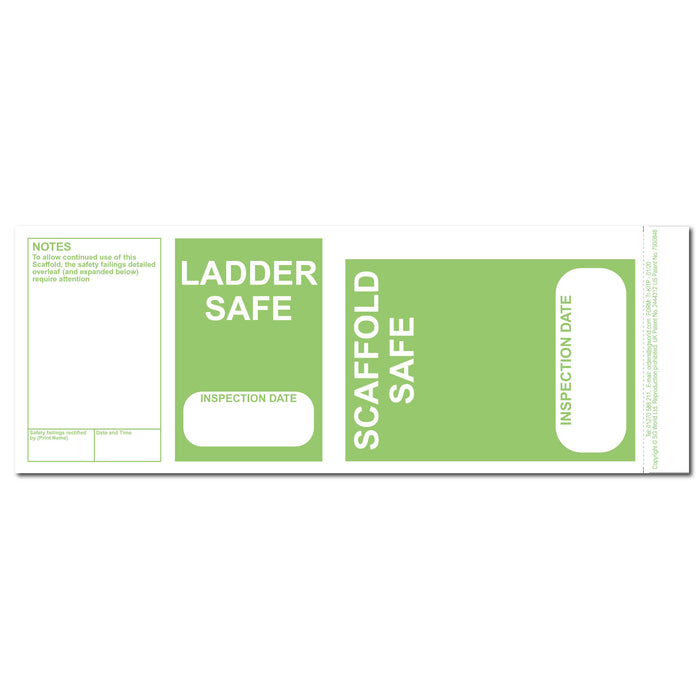 Scaffold Tower Pre-Use (Daily) Inspection Checklist (Pad of 30)
