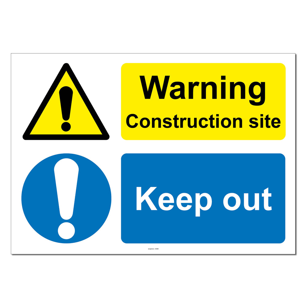 Warning Construction Site, Keep Out Safety Sign