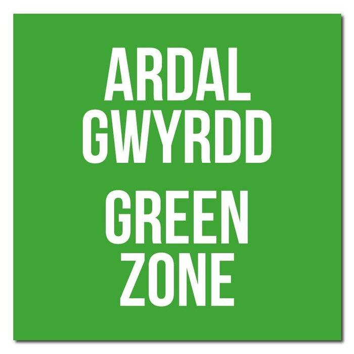 Zone Colours, Bilingual Welsh Indoor Floor Signage 30cm X 30cm (Pack of 5) - | SG World