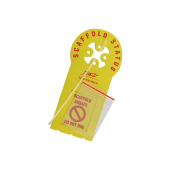 Scaffold Inspection paddle with wallet