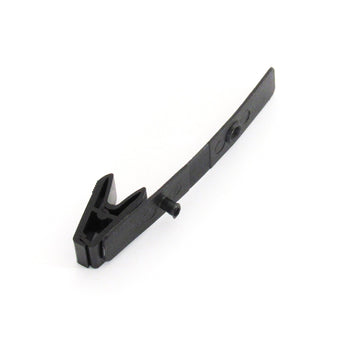 Black plastic clip side