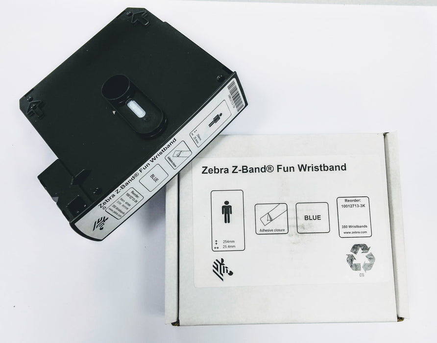 Zebra HC100 Wristband Cartridge, Blue Wristbands (Single Cartridge) - | SG World