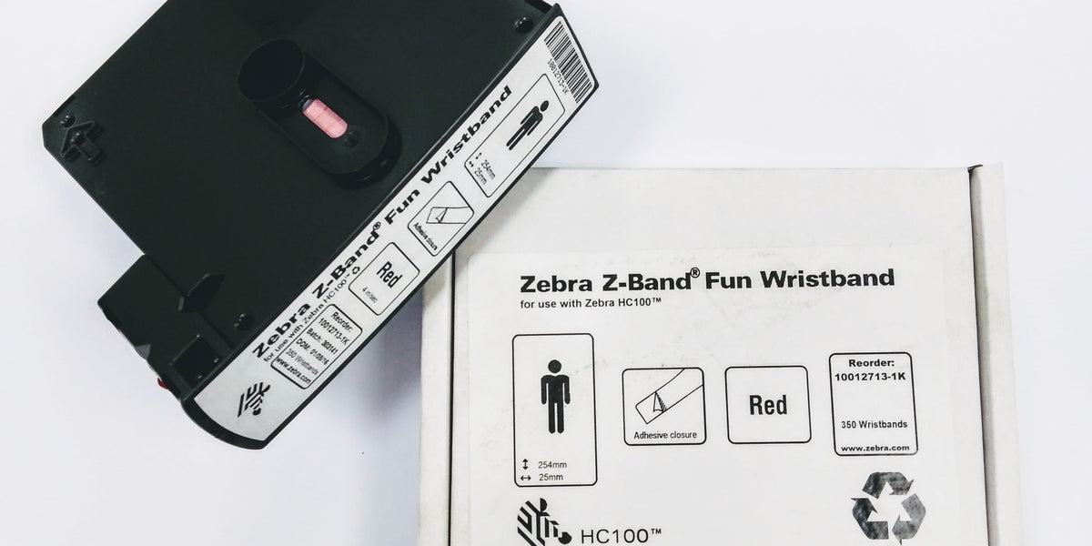 Zebra HC100 Cartridge ZBand Fun Red Wristbands (Single Cartridge) — SG