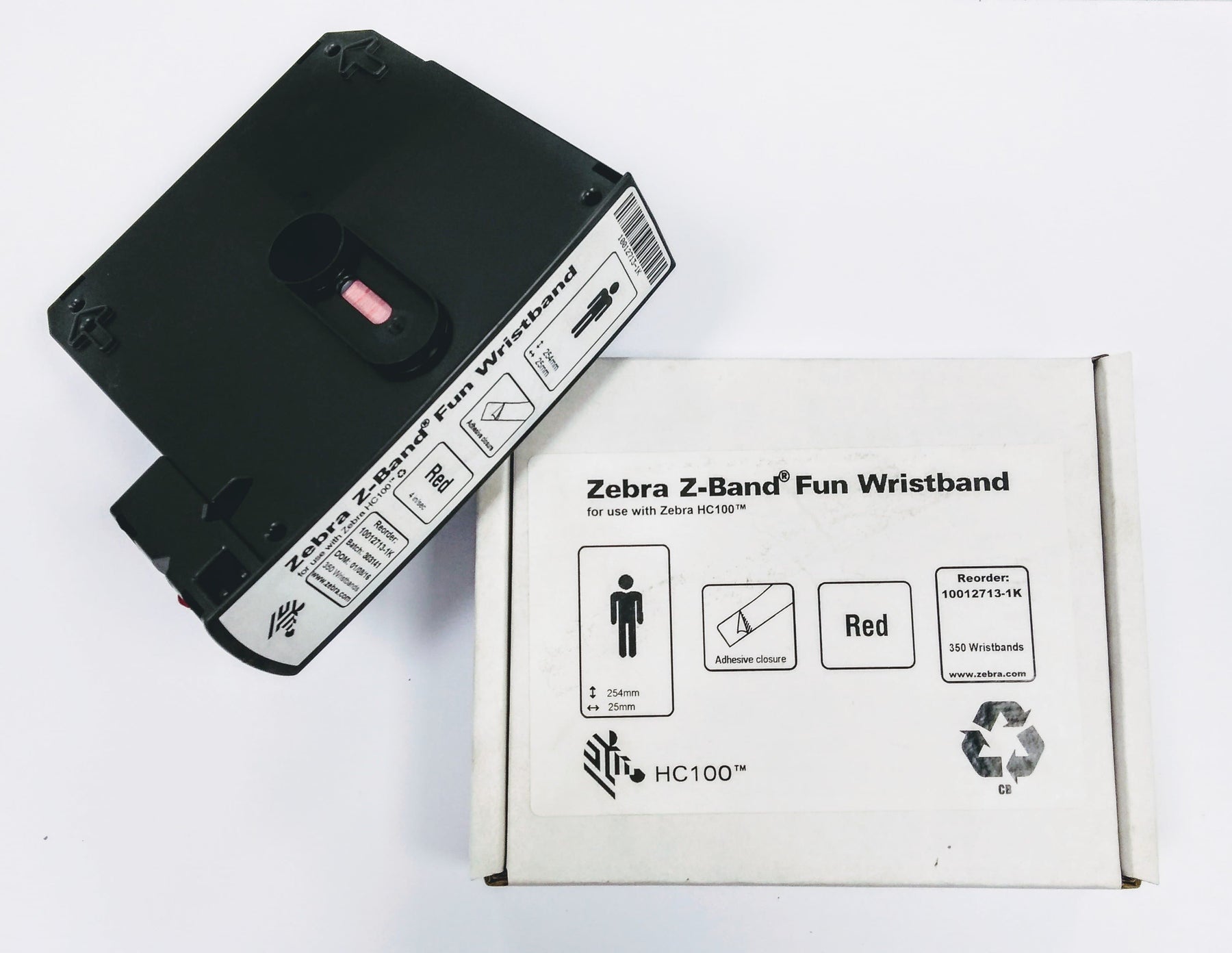 Zebra HC100 Cartridge Z-Band Fun Red Wristbands (Single Cartridge) - | SG World