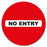 No Entry, Anti Slip Circle Floor Social Distancing Sign, 60cm Diameter