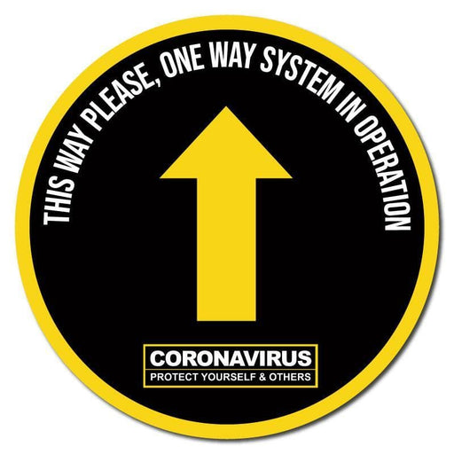 This Way Please, One Way System In Operation, Carpet Sticker - | SG World